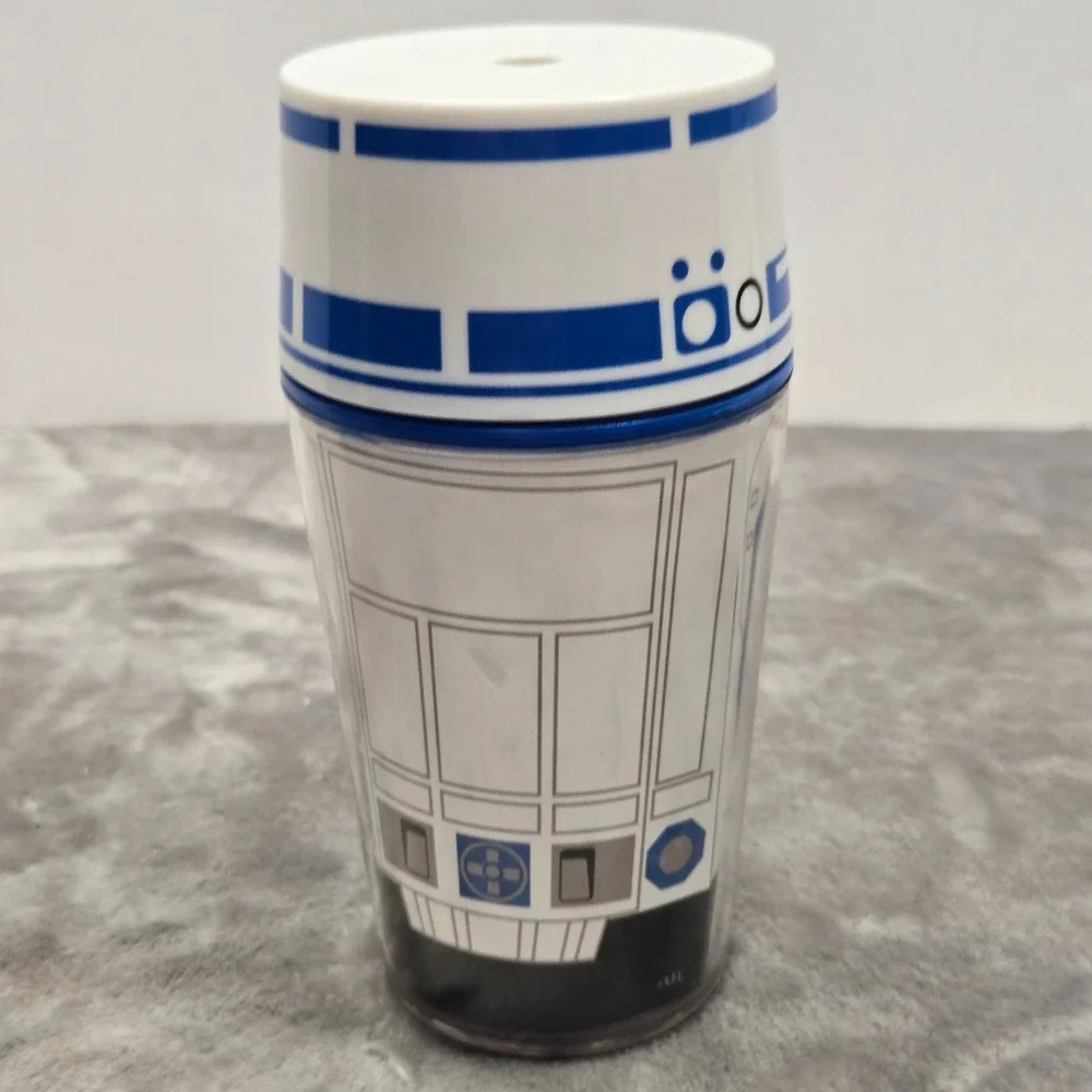 Zak Designs Star Wars R2-D2 Insulated Tumbler 14oz Blue White Plastic Cup 14163